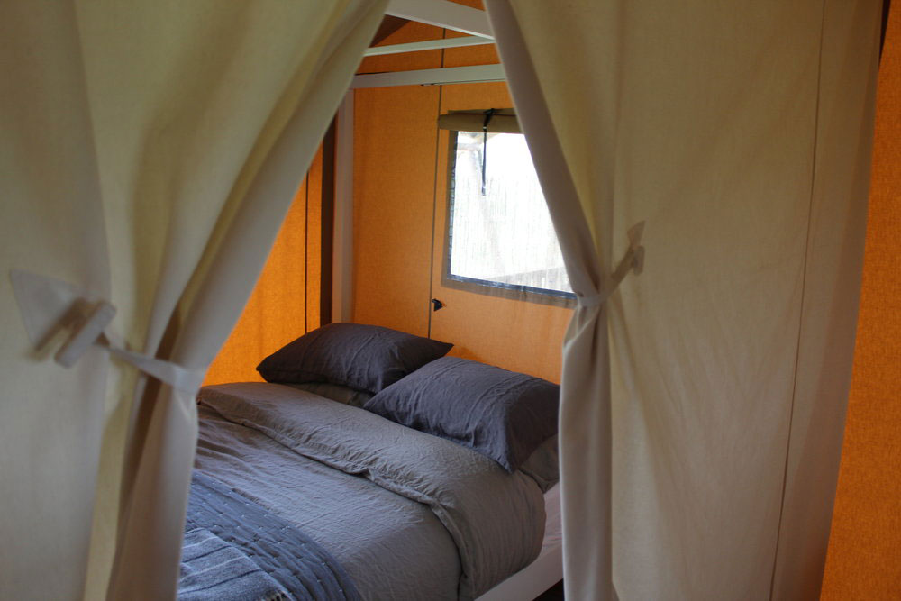 Wheatfields Glamping Kent Safari Tent bedroom