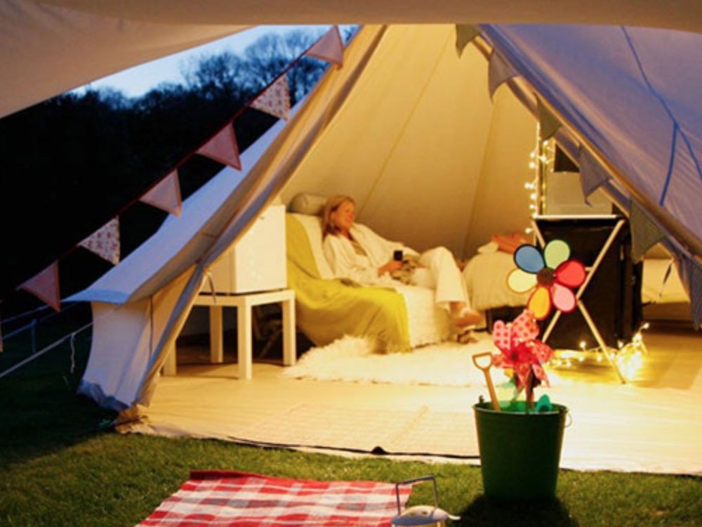 Bell Tent Living area