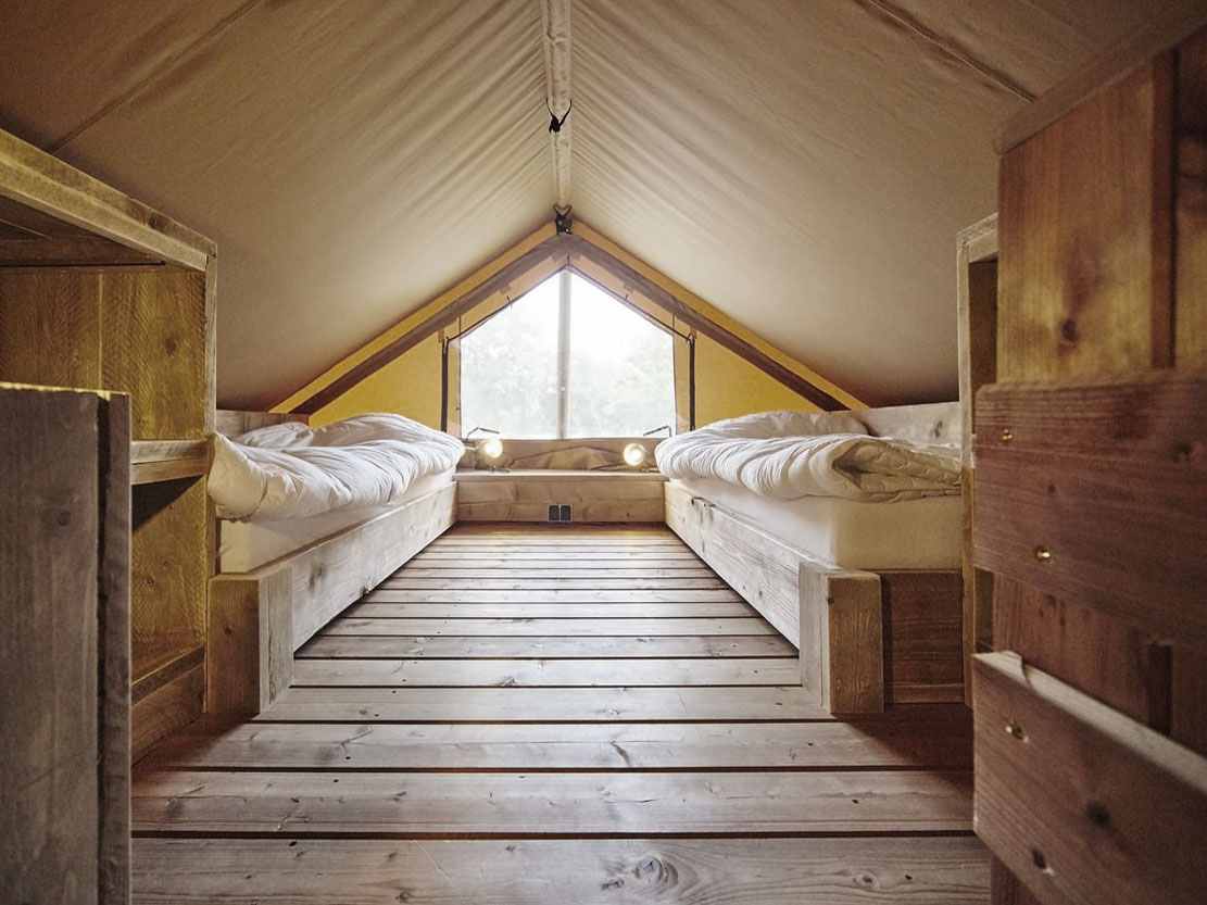 grand safari tent bedroom