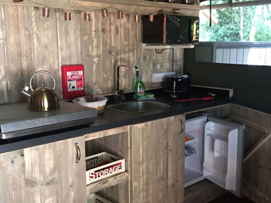 Safari Tent Plus Range kitchen