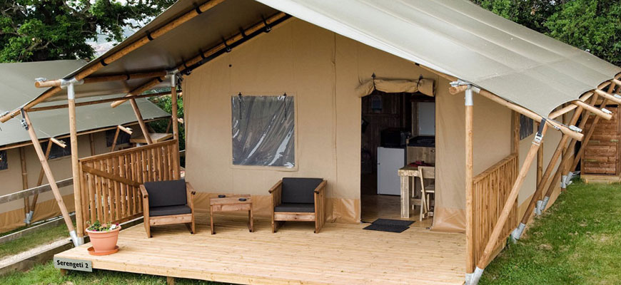 woody safari tent lounge